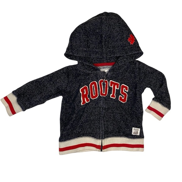 Roots Baby Dark Grey Matching Sweatsuit Size 3-6 Months - Picture 2 of 9